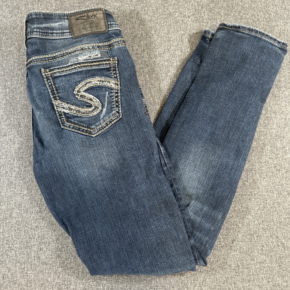 Silver Jeans Women's Bootcut Jeans - Blue Denim Wash